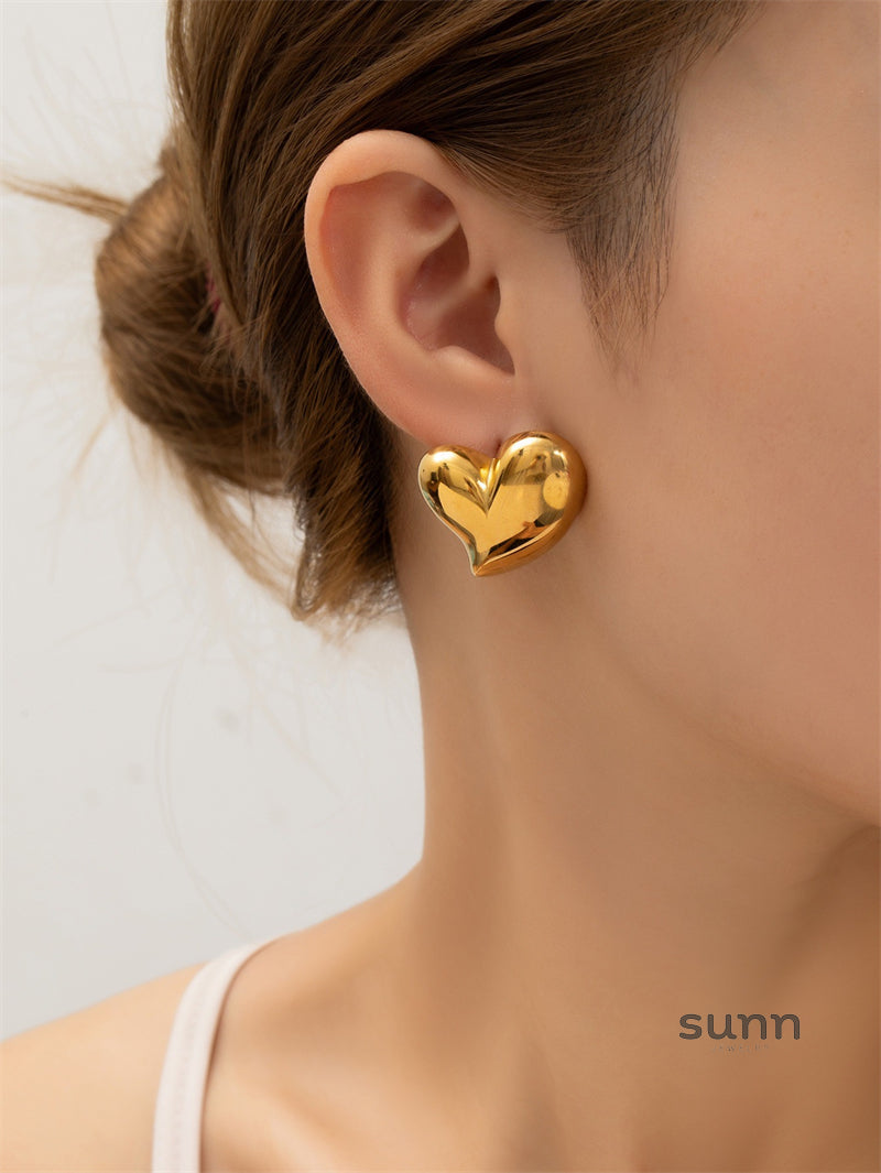 Daelyn Sculptural Titanium Earrings [48WX83D1]