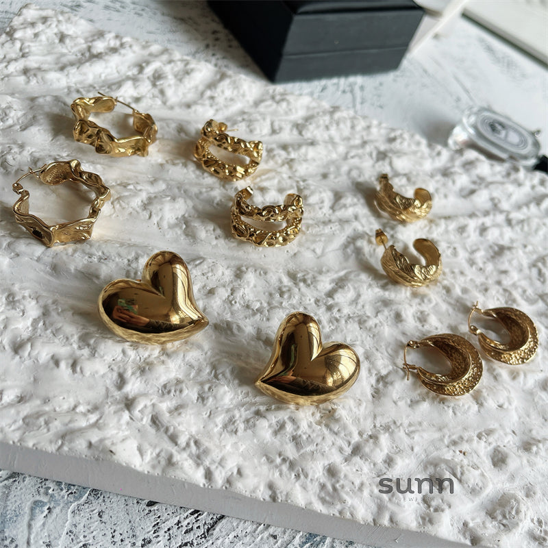 Daelyn Sculptural Titanium Earrings [1EW22Y1N]