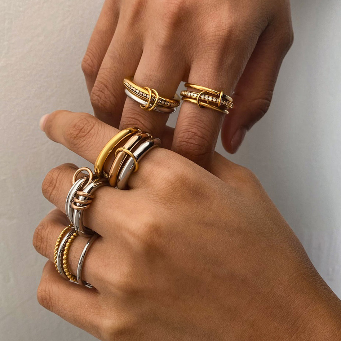 Dagny Stainless Steel Stackable Rings [TMYHY9IL]