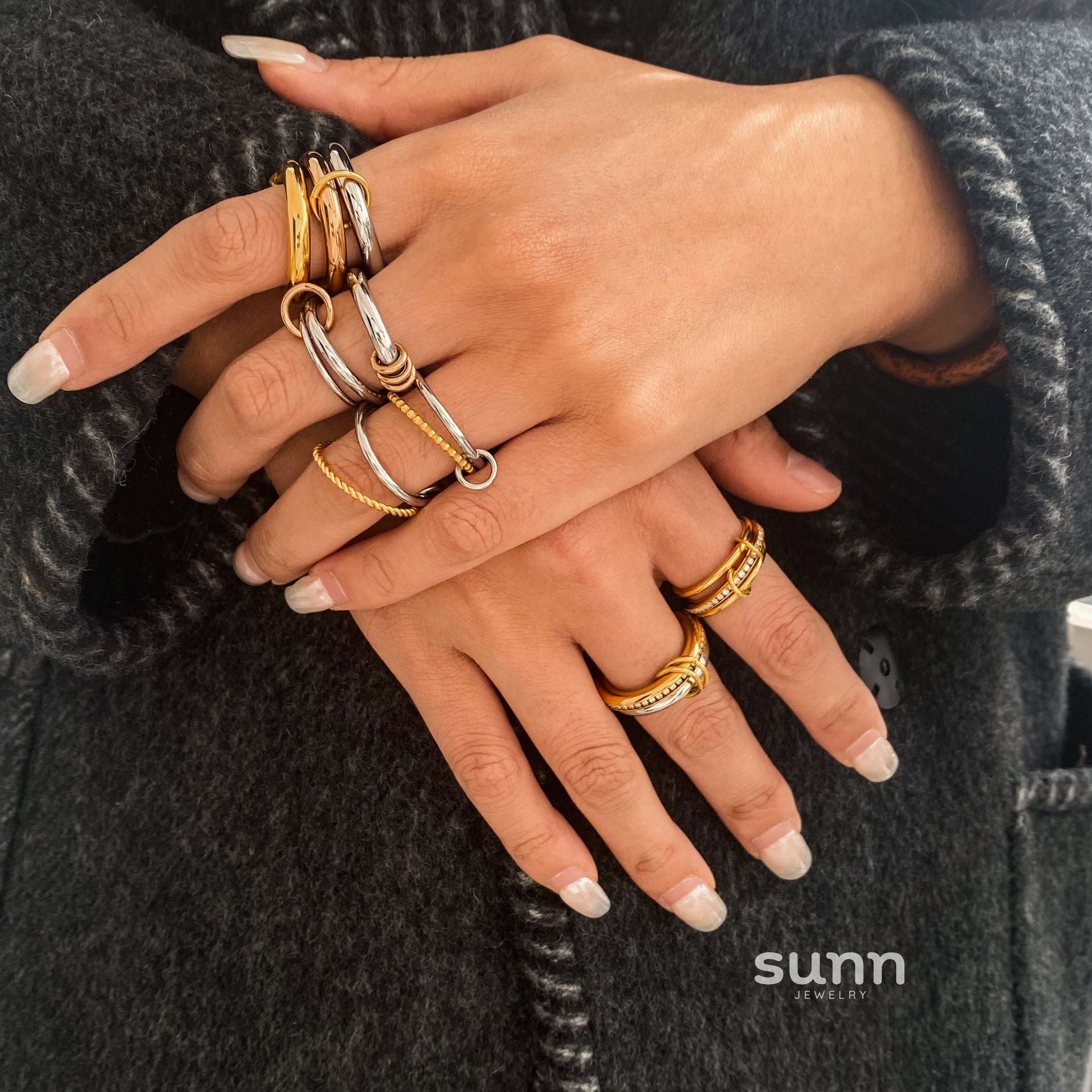 Dagny Stainless Steel Stackable Rings [TKXNXZMX]