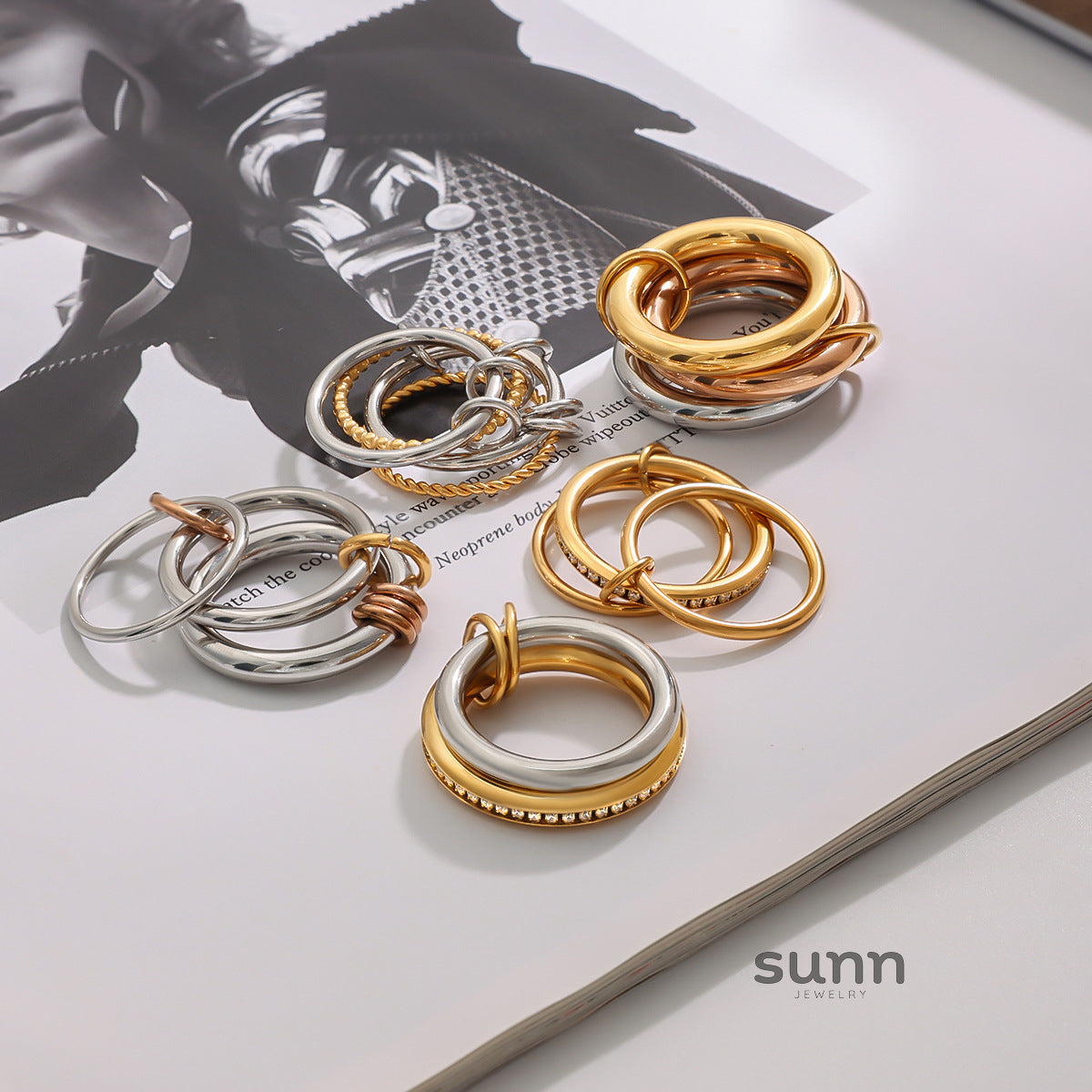 Dagny Stainless Steel Stackable Rings [EA8YN9PS]
