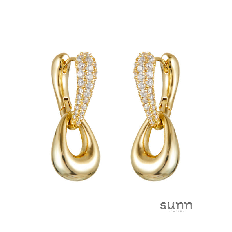 Dakoda Zircon Drop Hoops [TRJJ27A1]