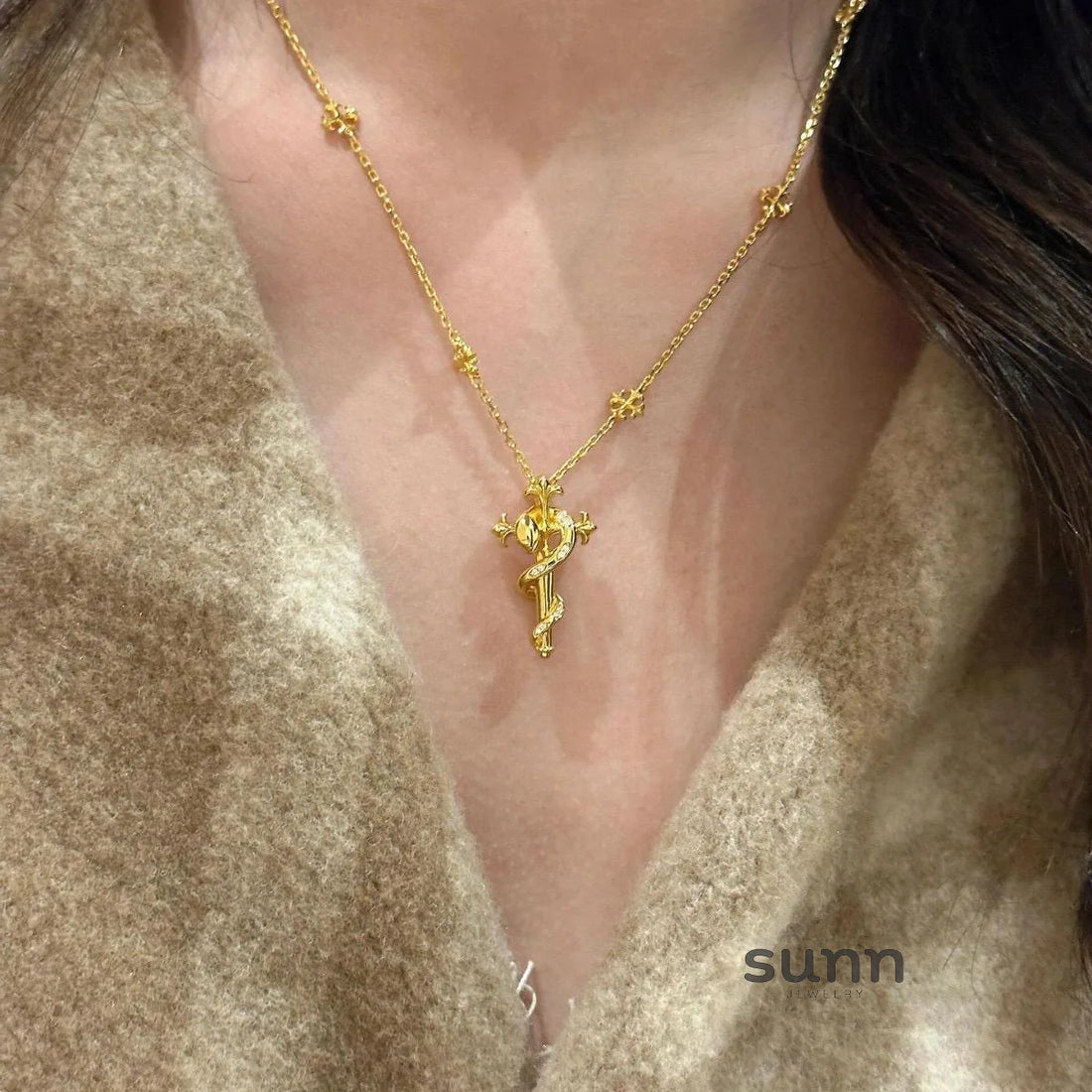 Dalayza Ancient Serpent Scepter Necklace