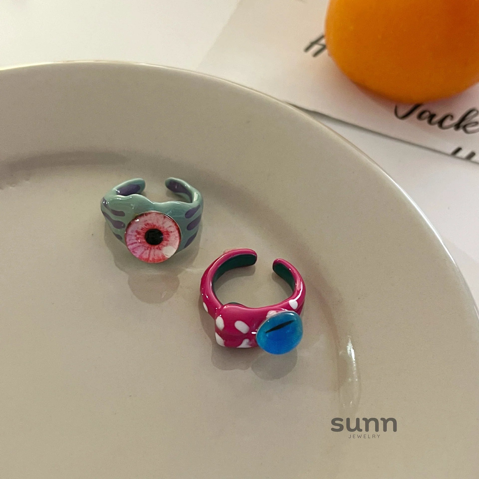 Dalila Enamel Eye Ring