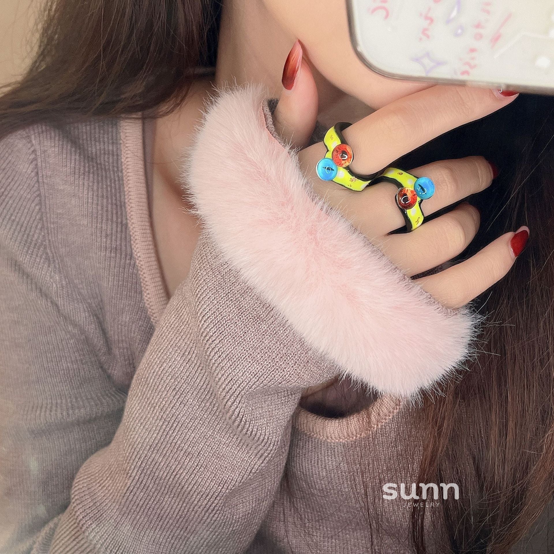 Dalila Enamel Eye Ring