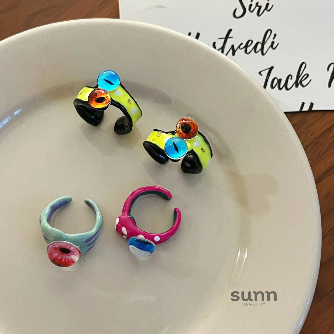 Dalila Enamel Eye Ring