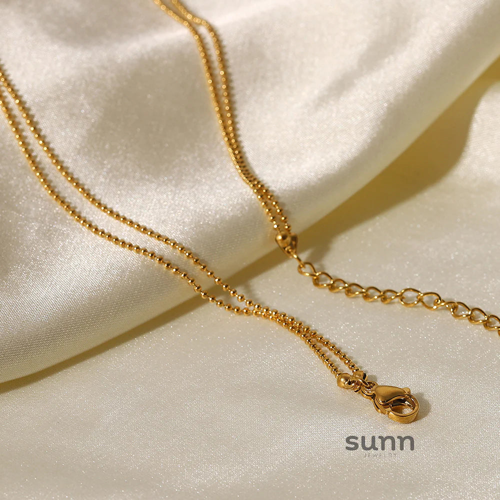 Dalyla Gold Layered T-Bar Necklace