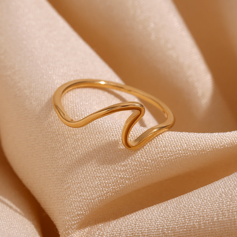 Dalyla Gold Wave Ring [APPK2UPN]