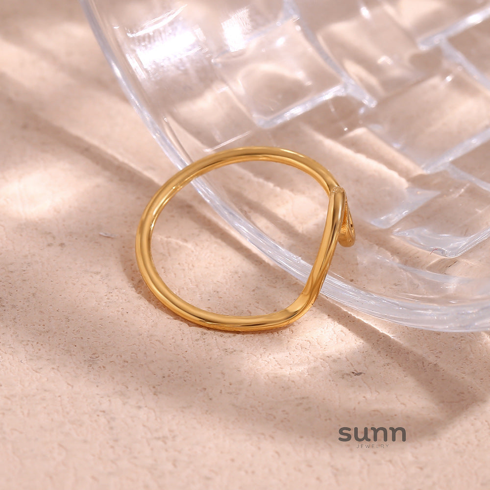 Dalyla Gold Wave Ring [JXVOLB94]