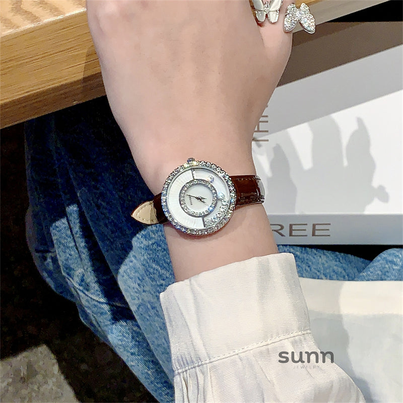 Damari Elegant Leather Watch [COZLLJF0]