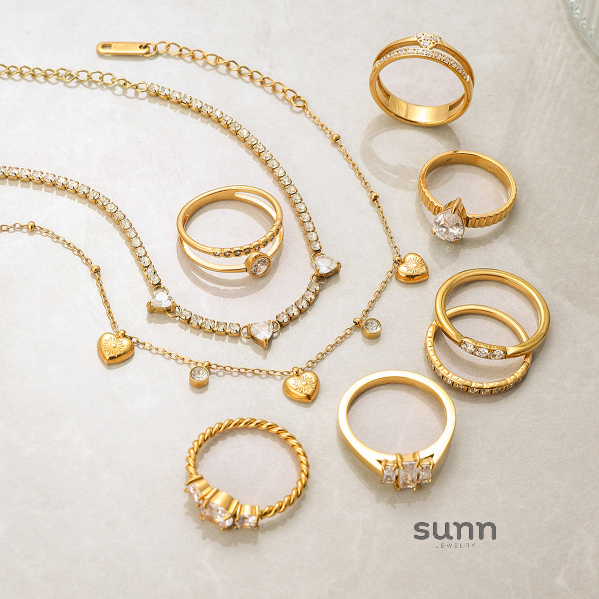 Damaris Zircon Stackable Rings [MB5JHRGU]