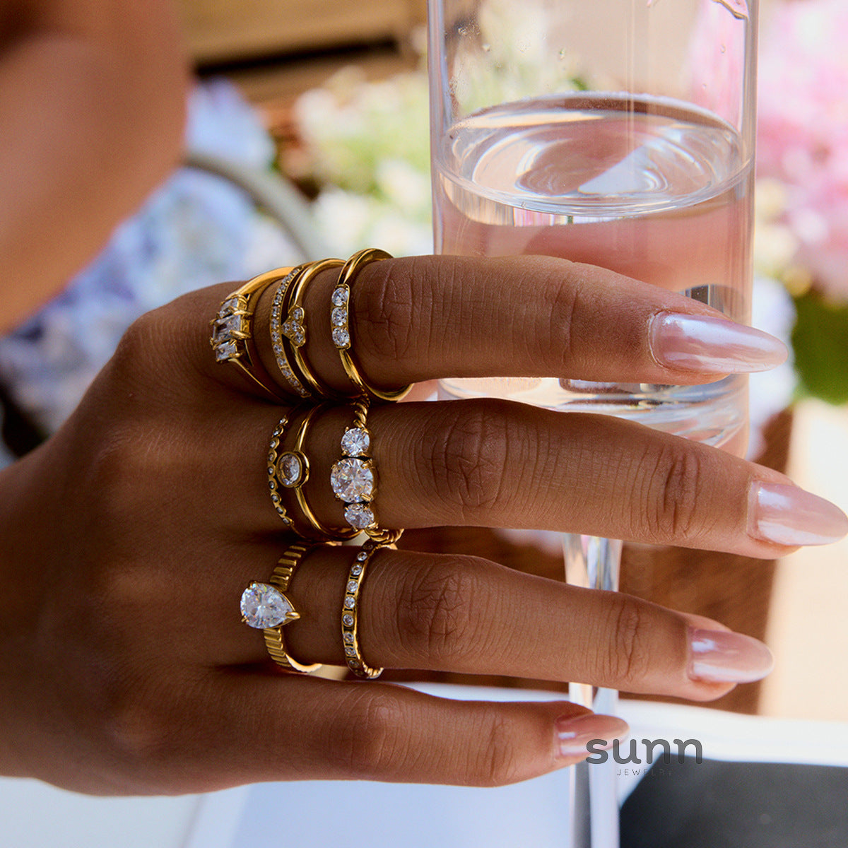 Damaris Zircon Stackable Rings [NCNBDUEP]