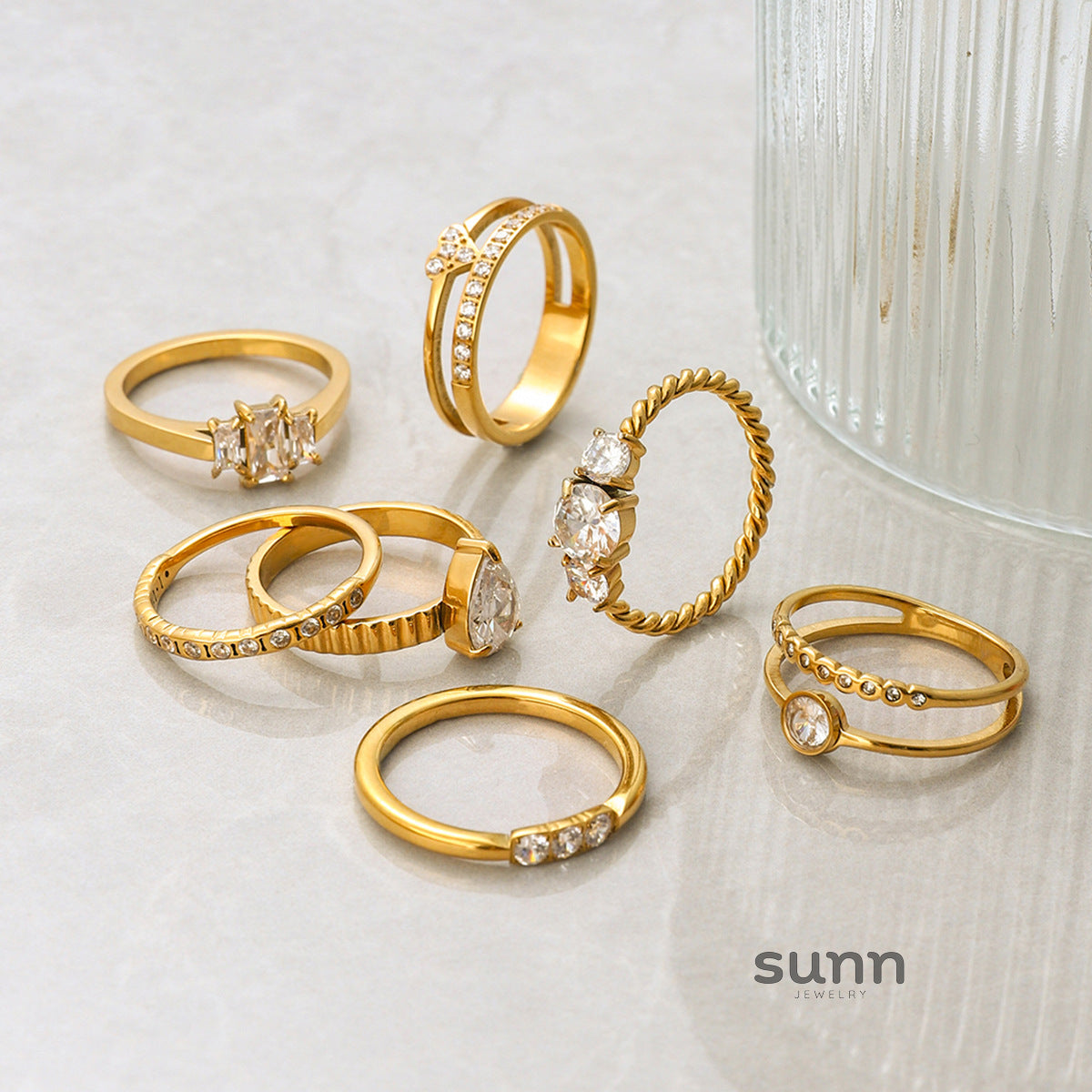 Damaris Zircon Stackable Rings [1SQBGUF8]