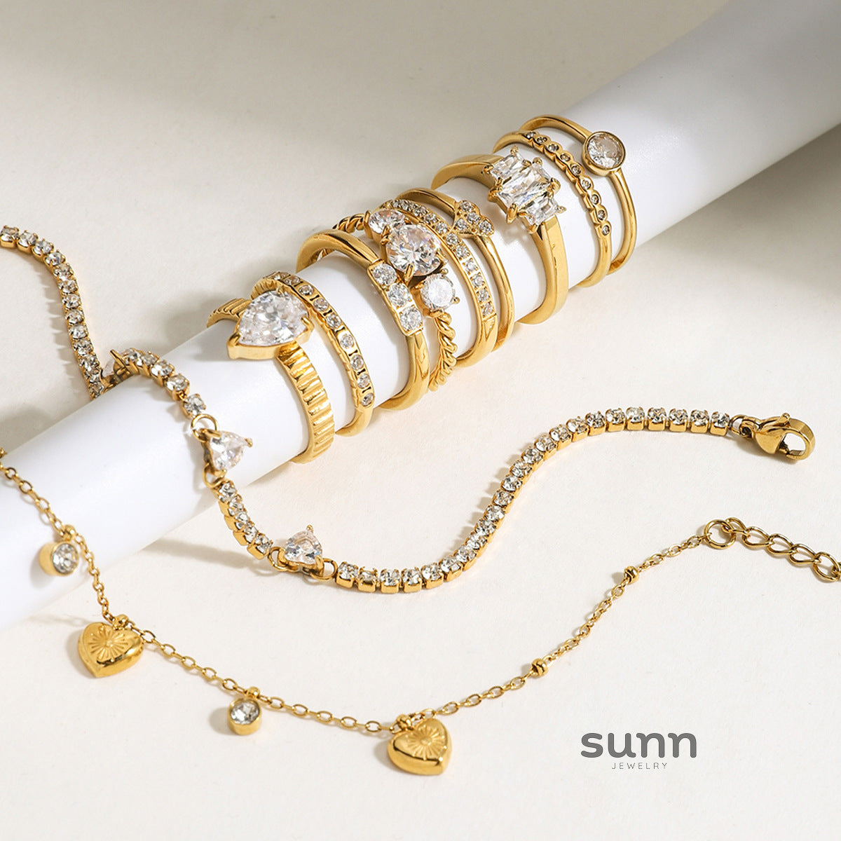 Damaris Zircon Stackable Rings [DLLSWING]