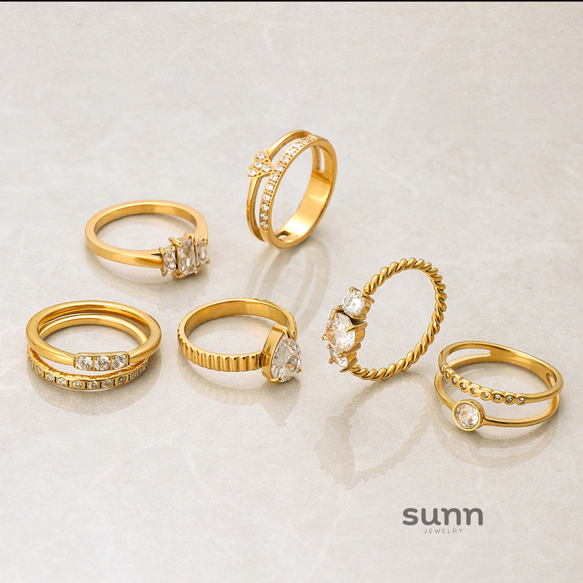 Damaris Zircon Stackable Rings [ZE8RW0H3]