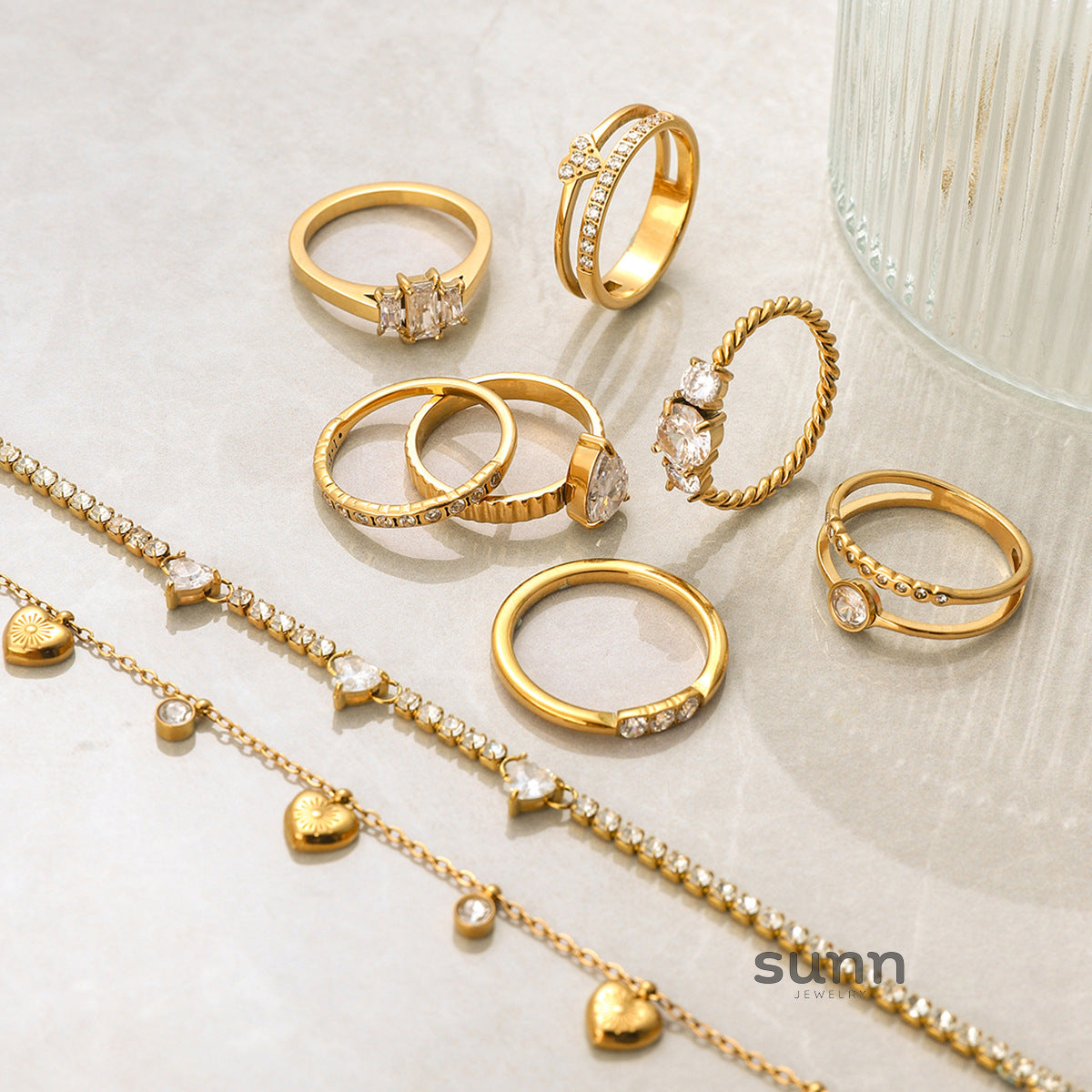 Damaris Zircon Stackable Rings [Q5J2KP8Q]