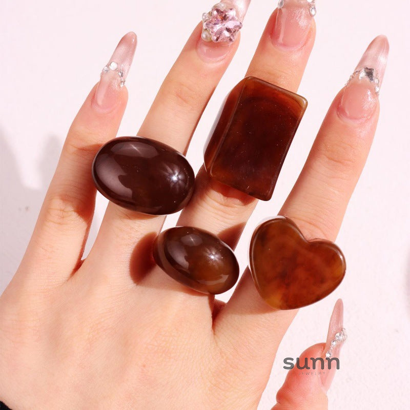 Damya Chunky Geometric Ring [DNU5KYQ4]