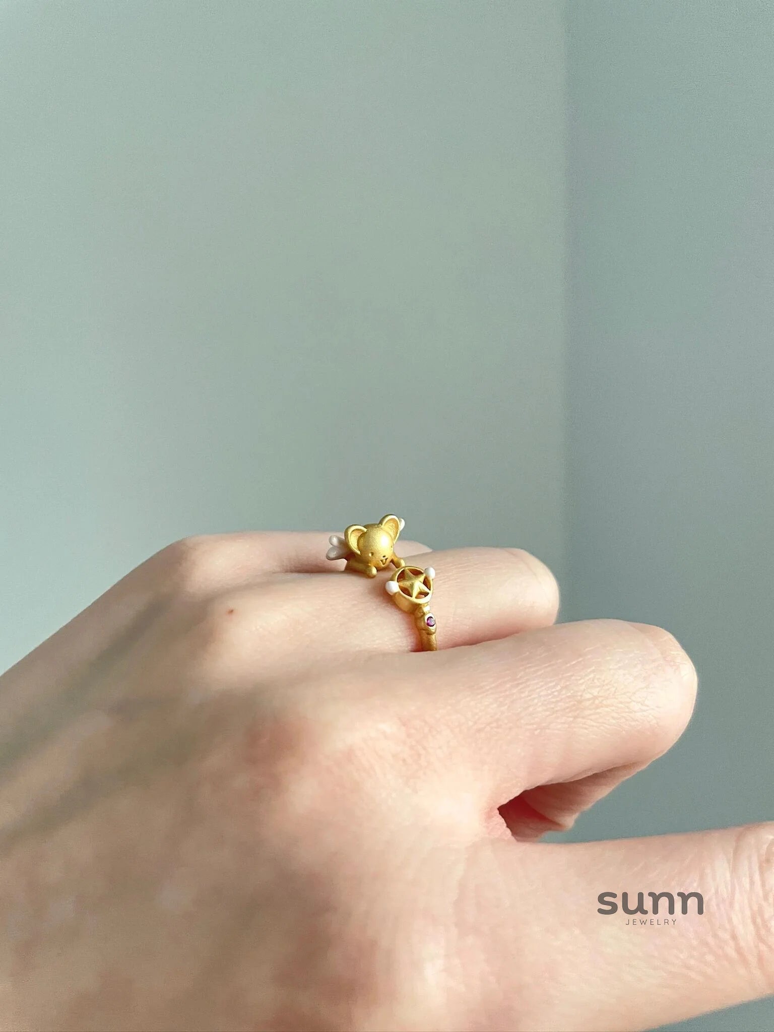 Damya Star-Studded Mouse Ring