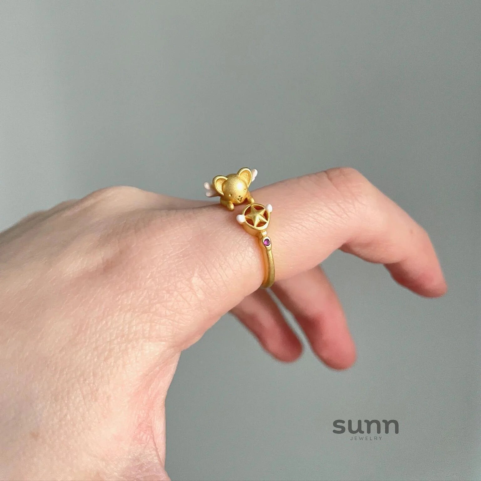 Damya Star-Studded Mouse Ring