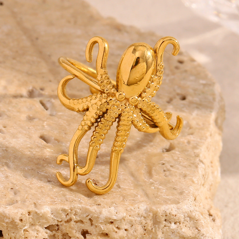 Danae Octopus Open Ring [OWRNB80Y]