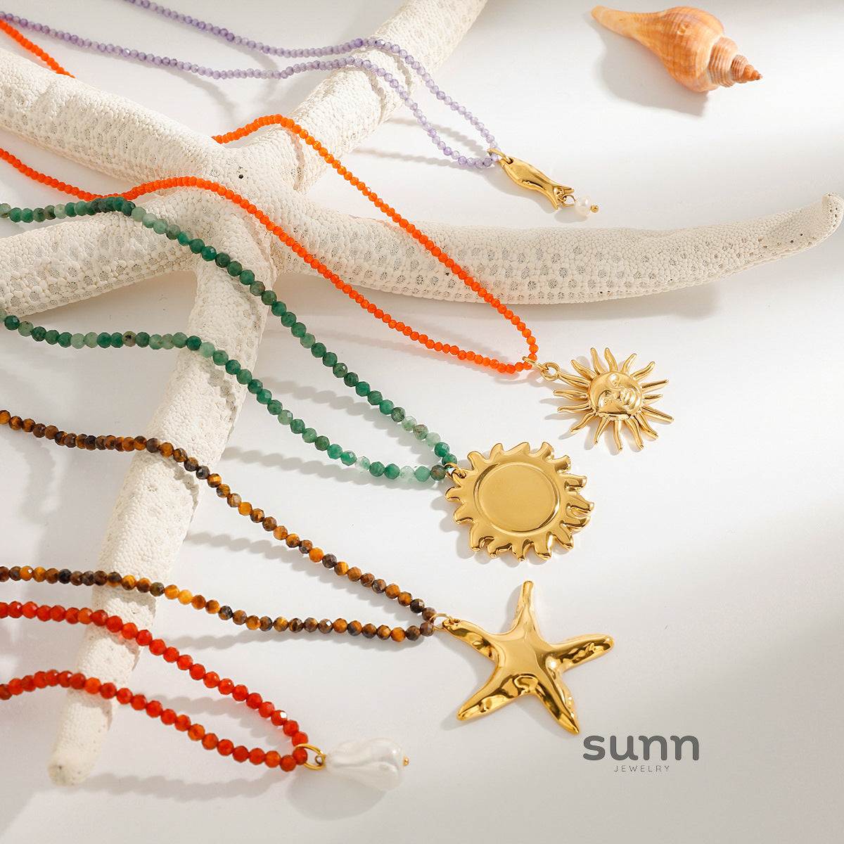 Danae Starfish Layered Necklace [GRAZWSP7]