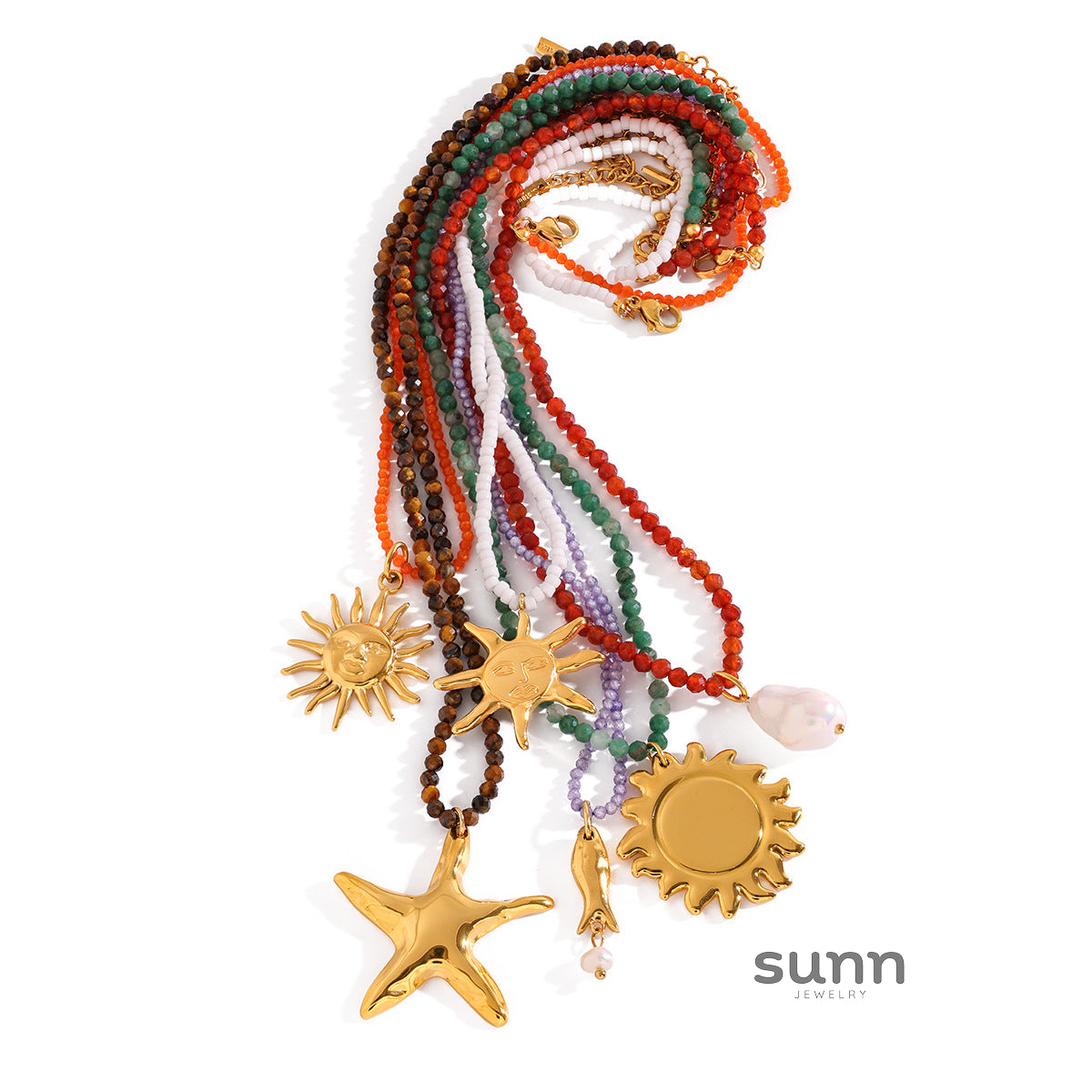 Danae Starfish Layered Necklace [Q78F2O30]