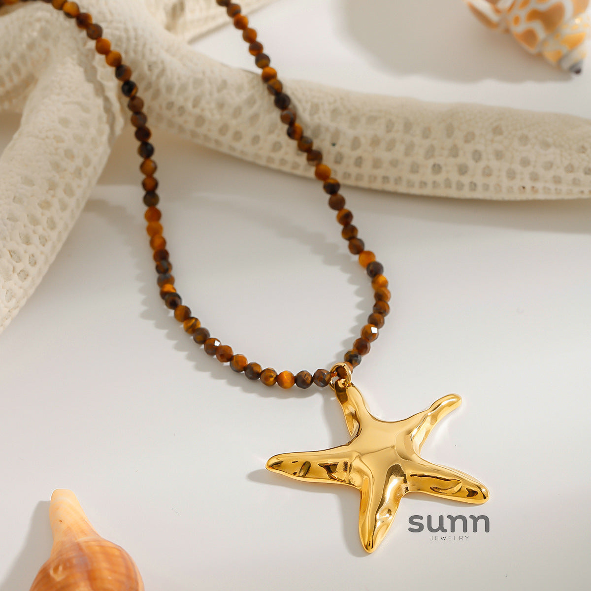 Danae Starfish Layered Necklace [FGQMB637]