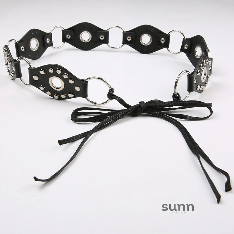 Dani Wide Metal Eyelet Belt