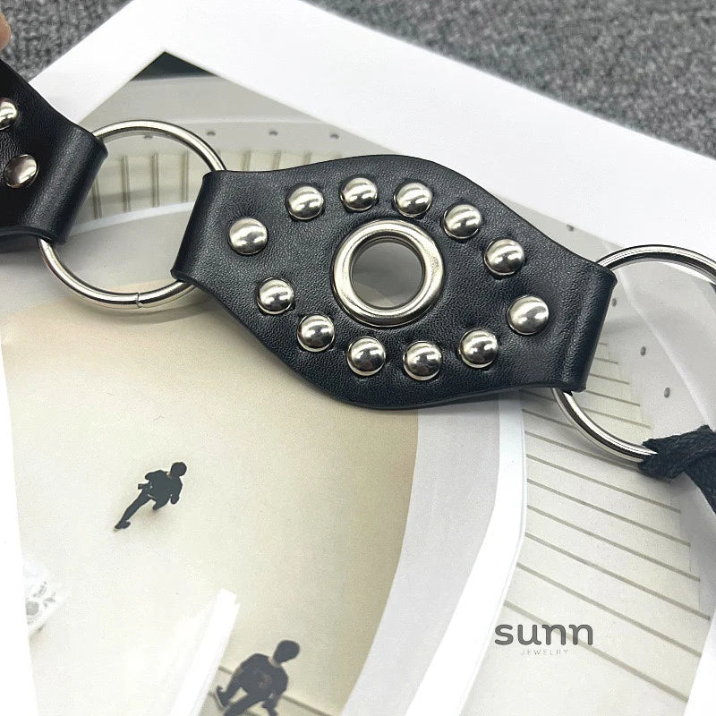 Dani Wide Metal Eyelet Belt