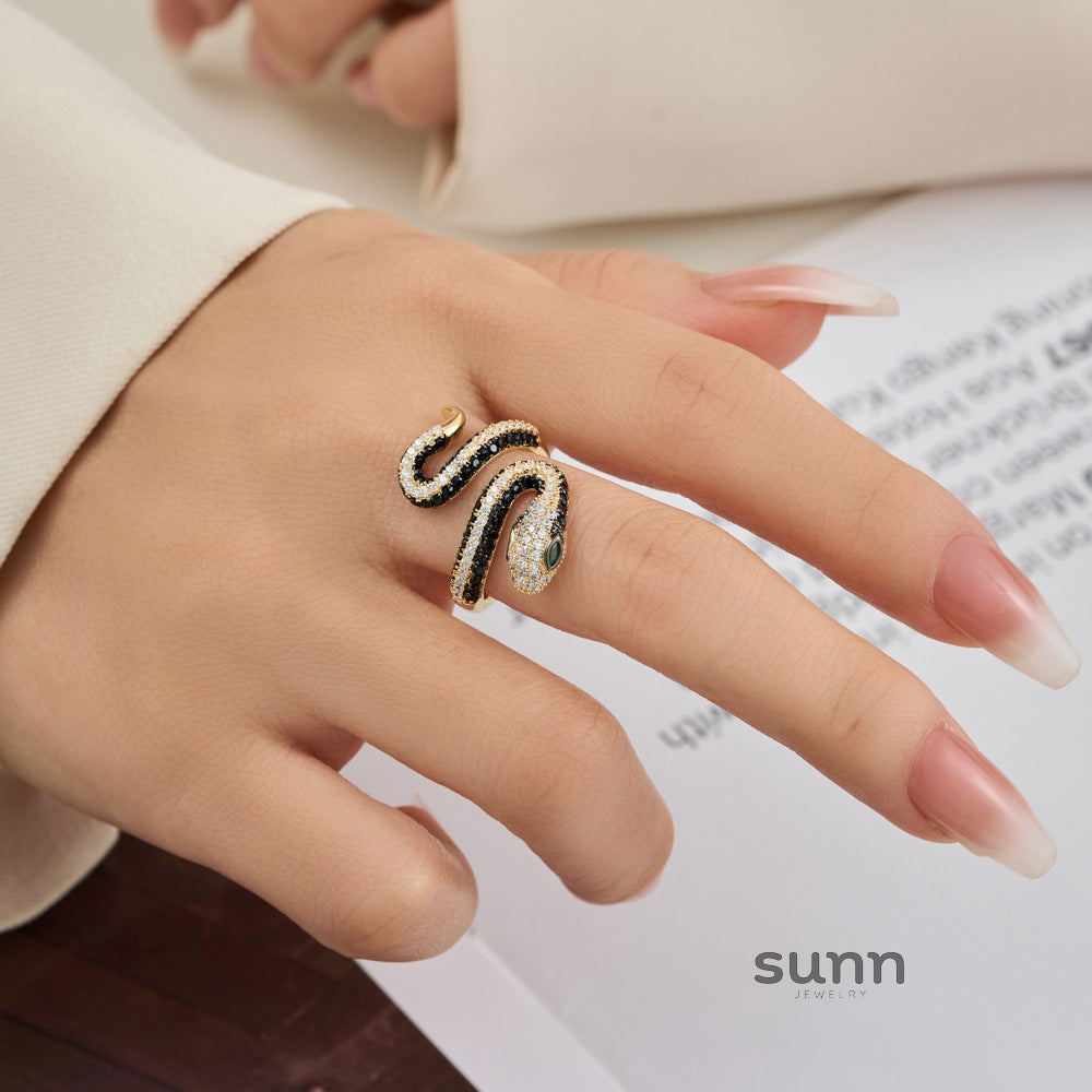 Dani Zircon Serpent Ring [BC0O0VAZ]