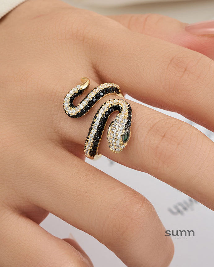 Dani Zircon Serpent Ring [QIJMHCFQ]