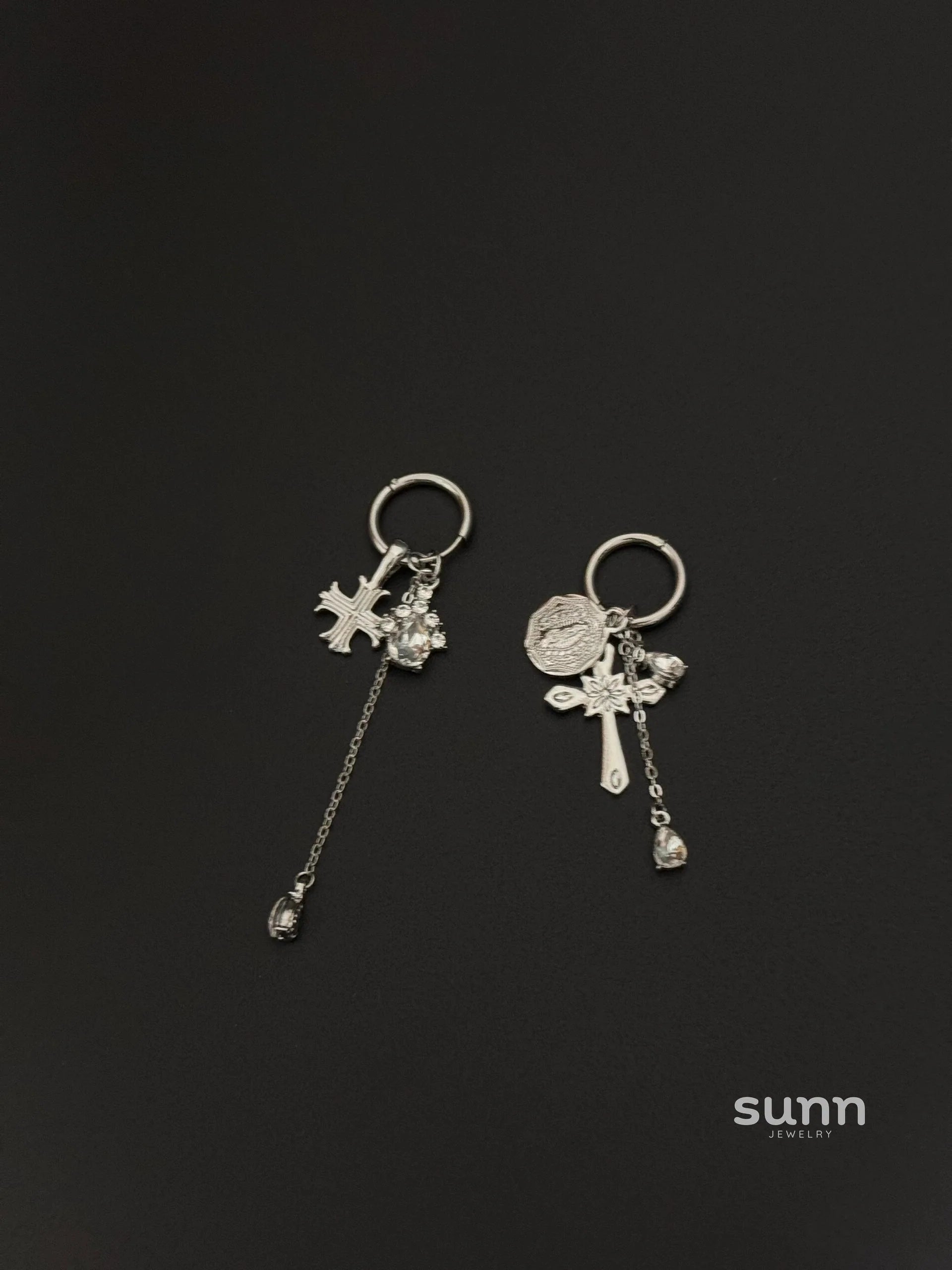 Danica Star Cross Stud Earrings