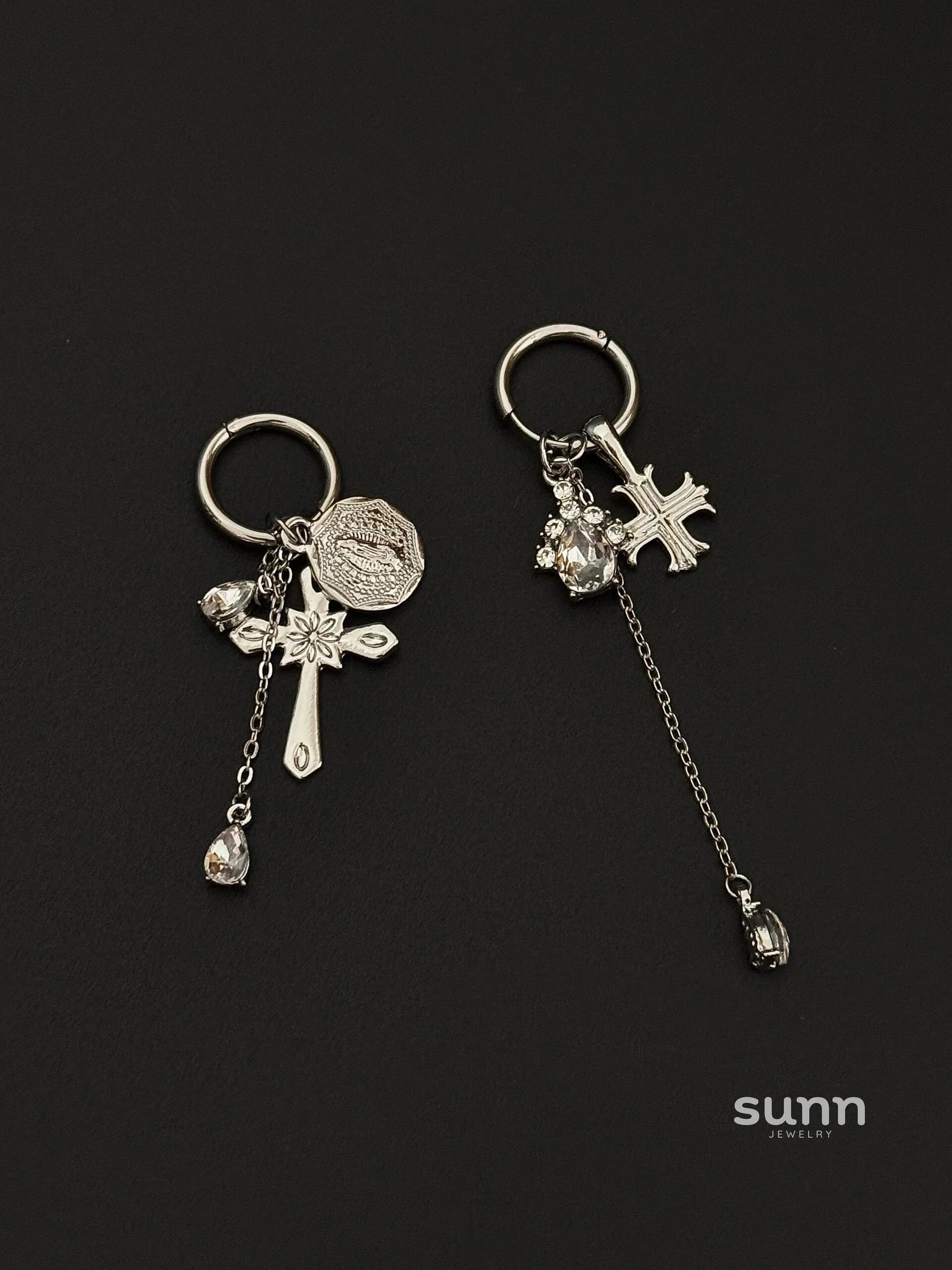 Danica Star Cross Stud Earrings