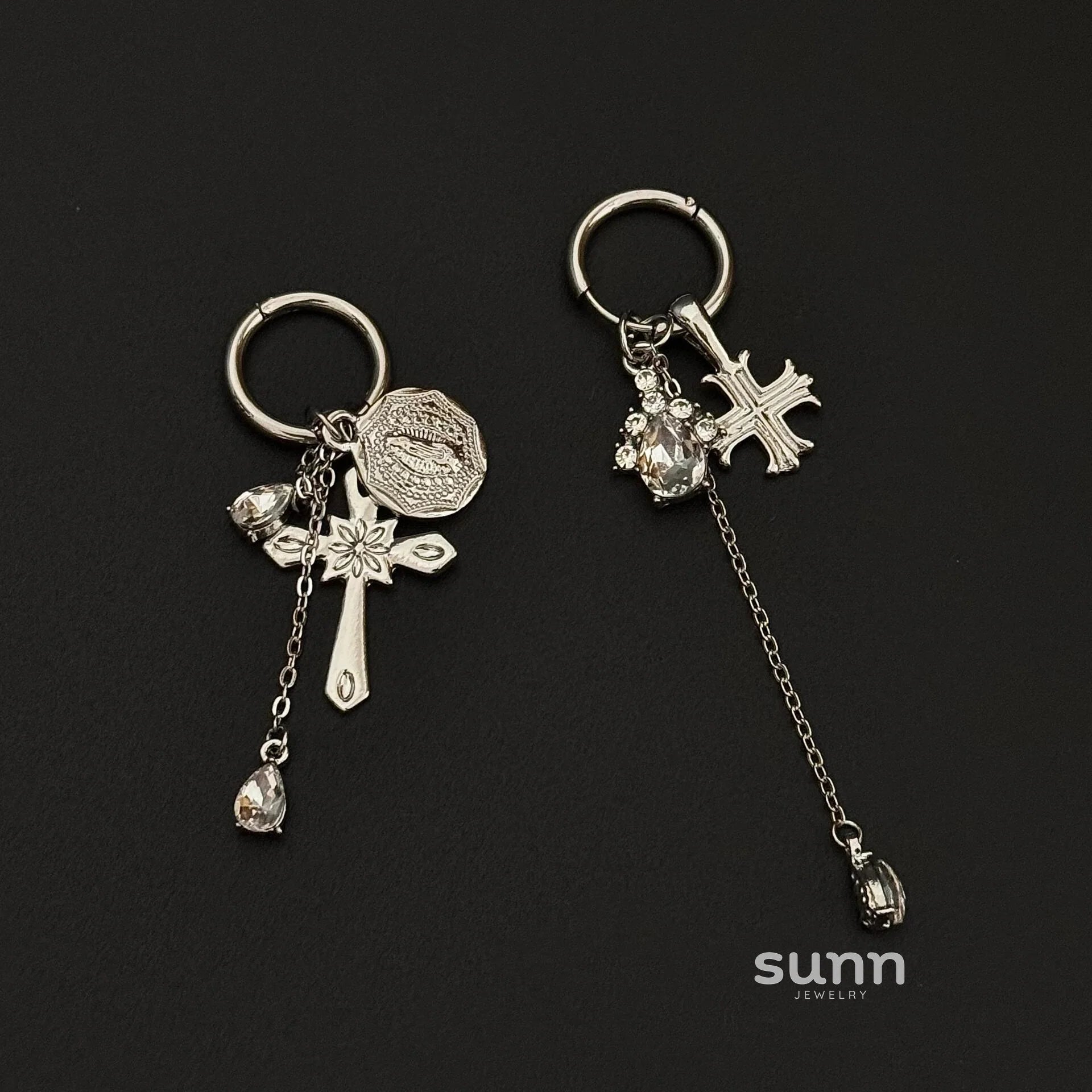Danica Star Cross Stud Earrings