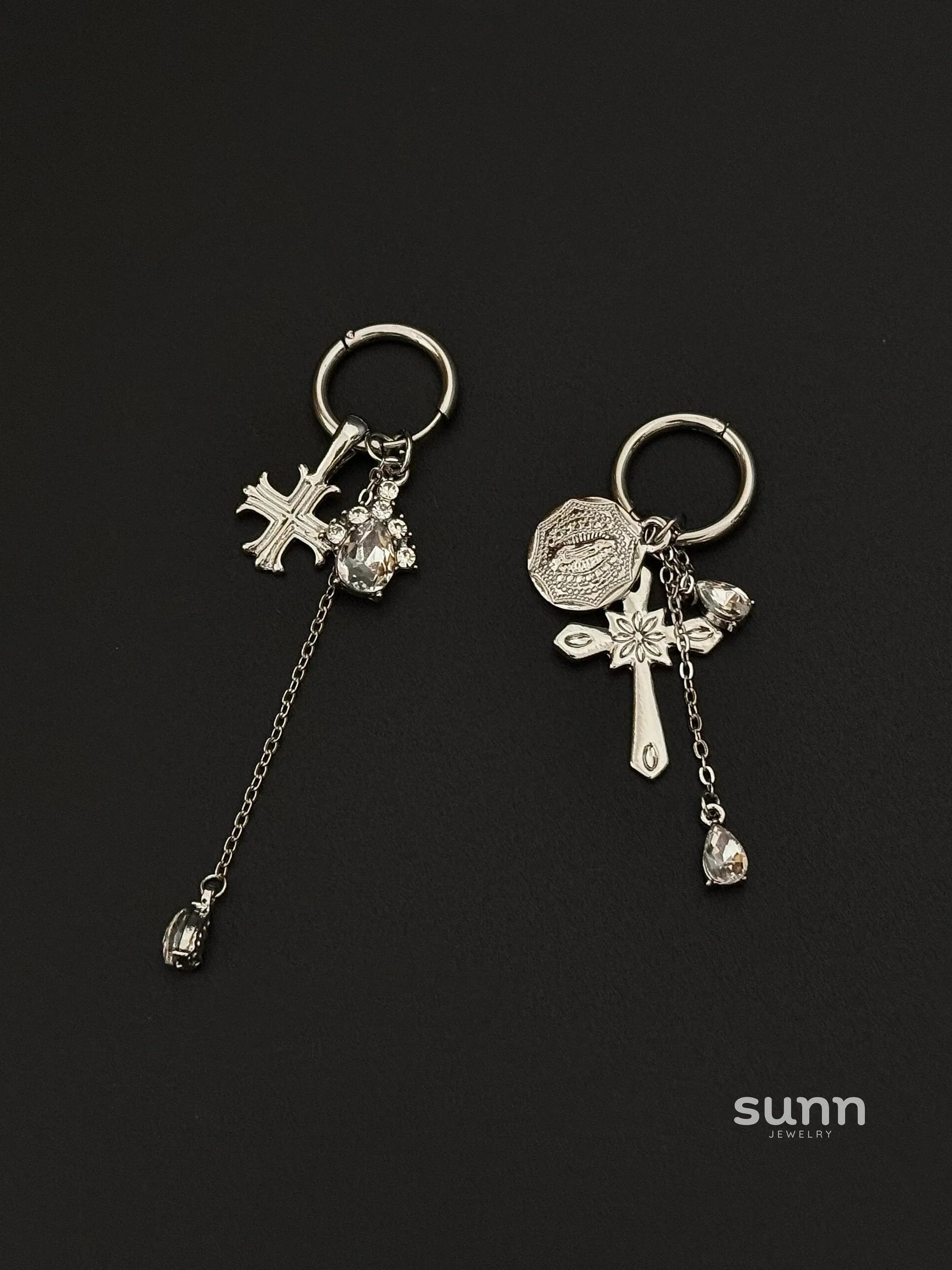 Danica Star Cross Stud Earrings