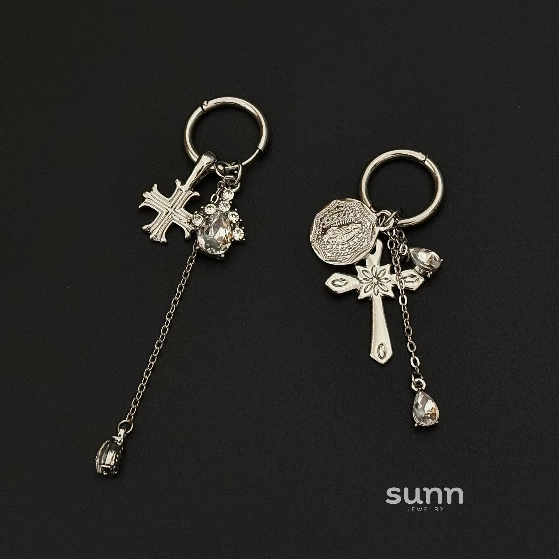 Danica Star Cross Stud Earrings
