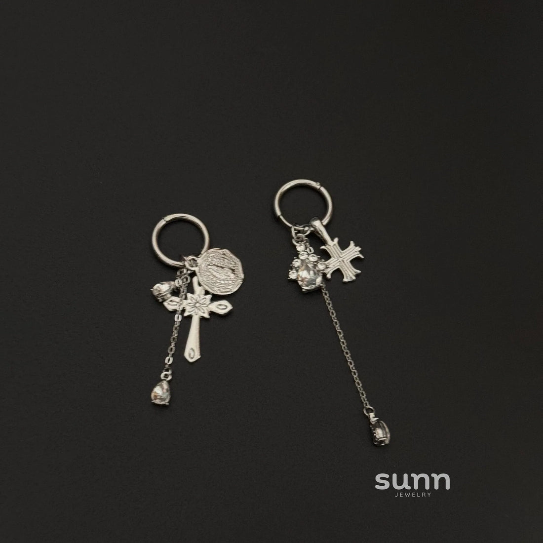 Danica Star Cross Stud Earrings