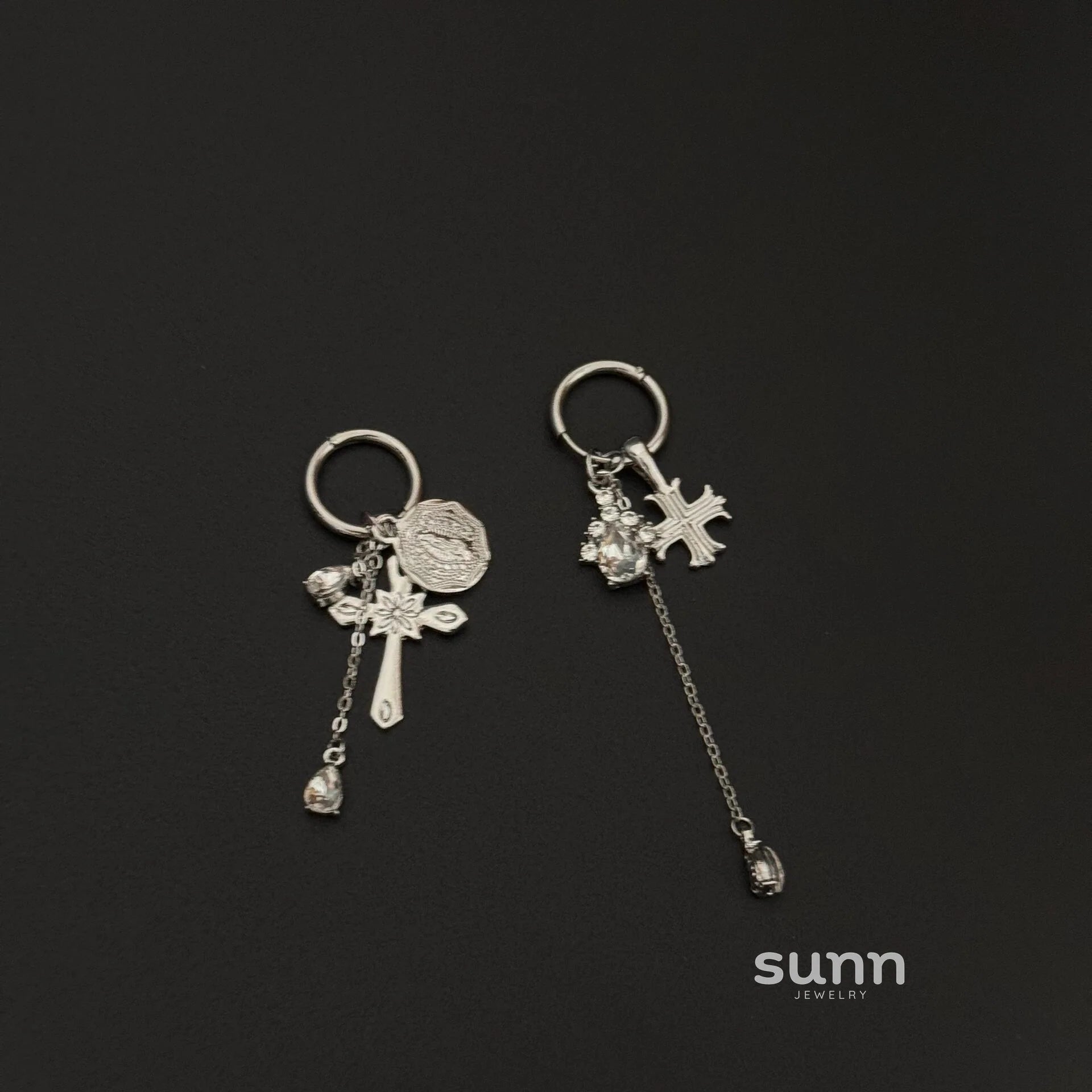 Danica Star Cross Stud Earrings