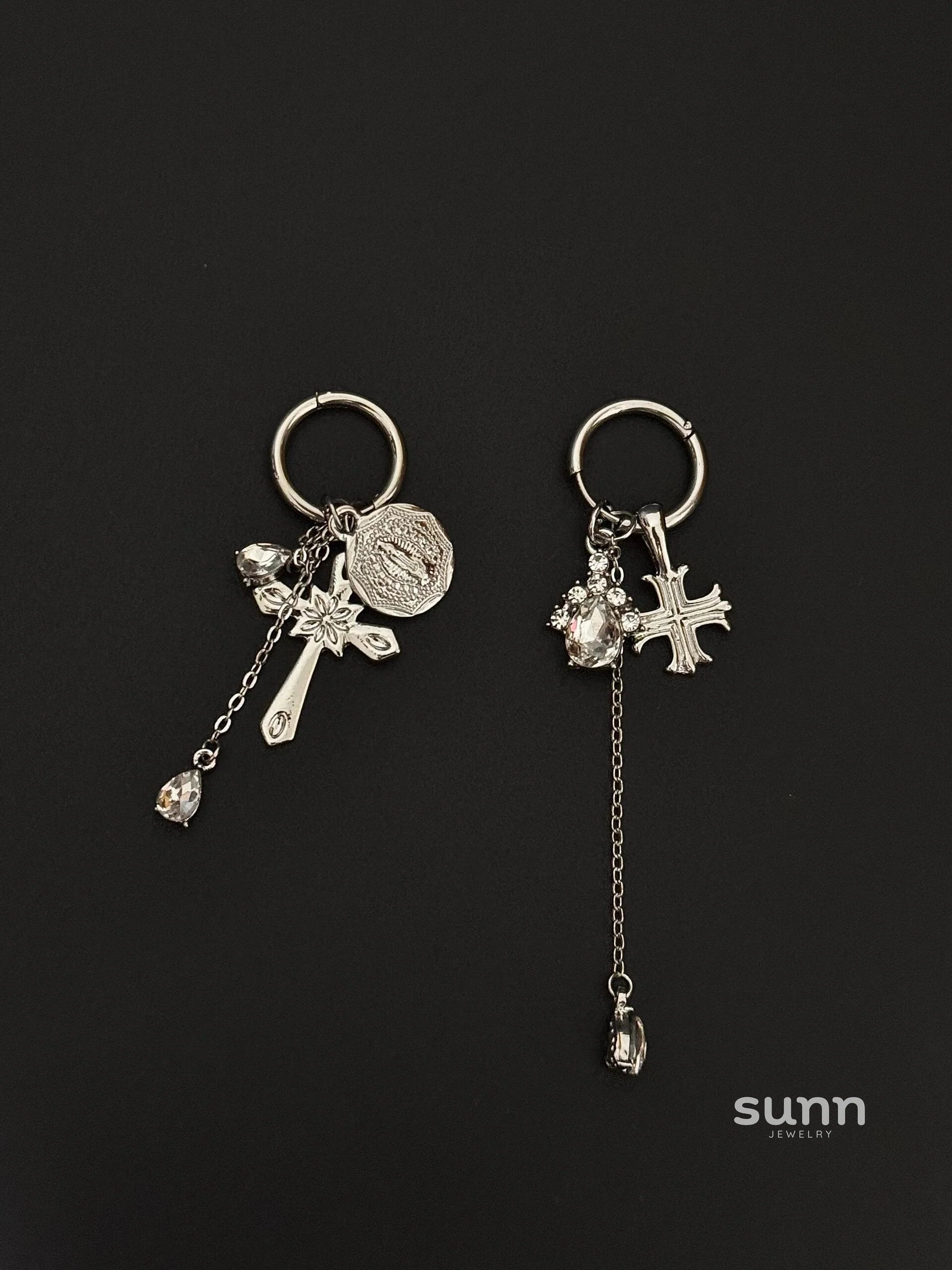 Danica Star Cross Stud Earrings