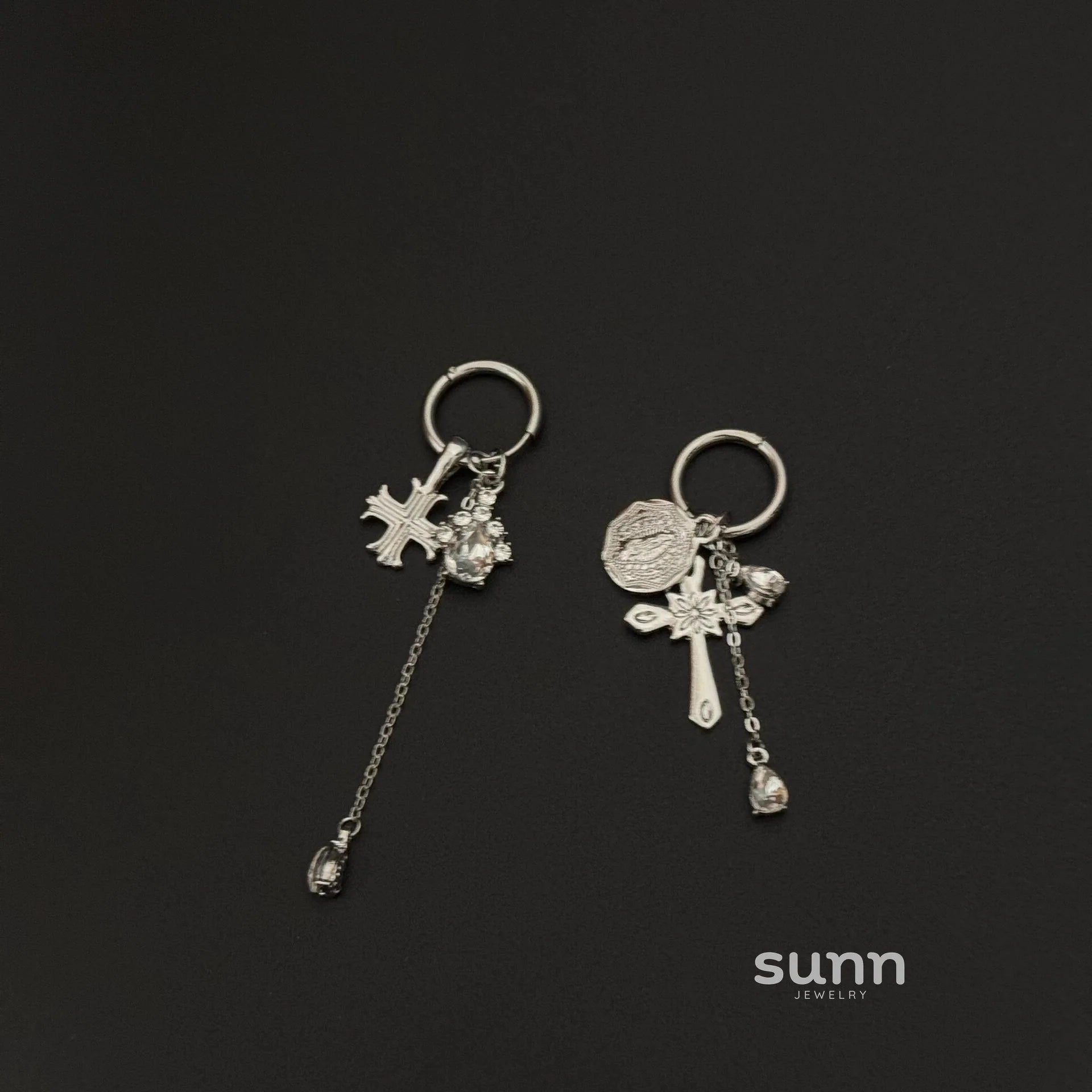 Danica Star Cross Stud Earrings