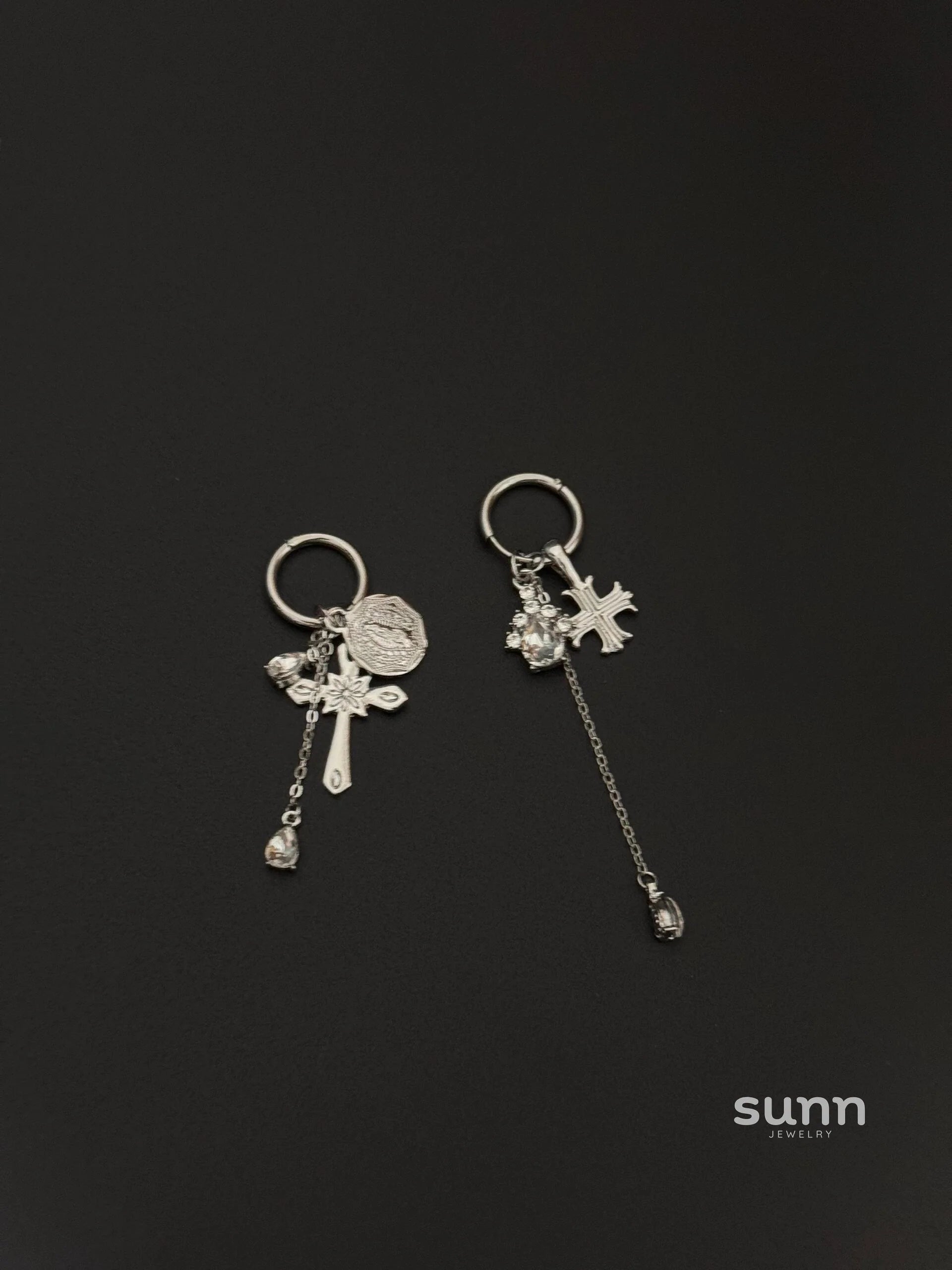 Danica Star Cross Stud Earrings