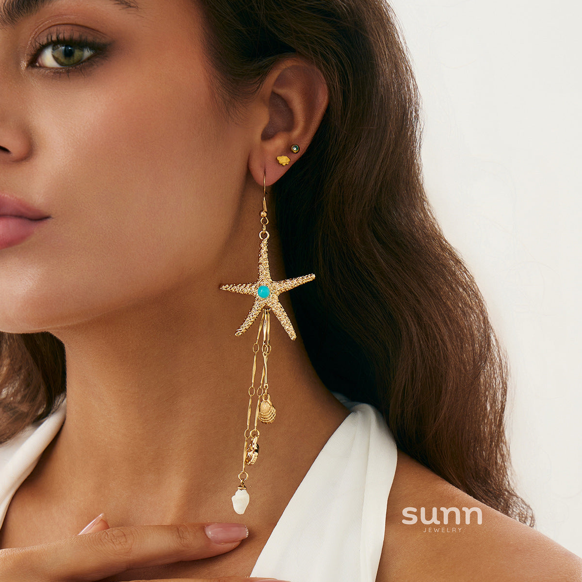 Danielle Ocean Pearl Dangle Earrings [Y1S8C3PH]