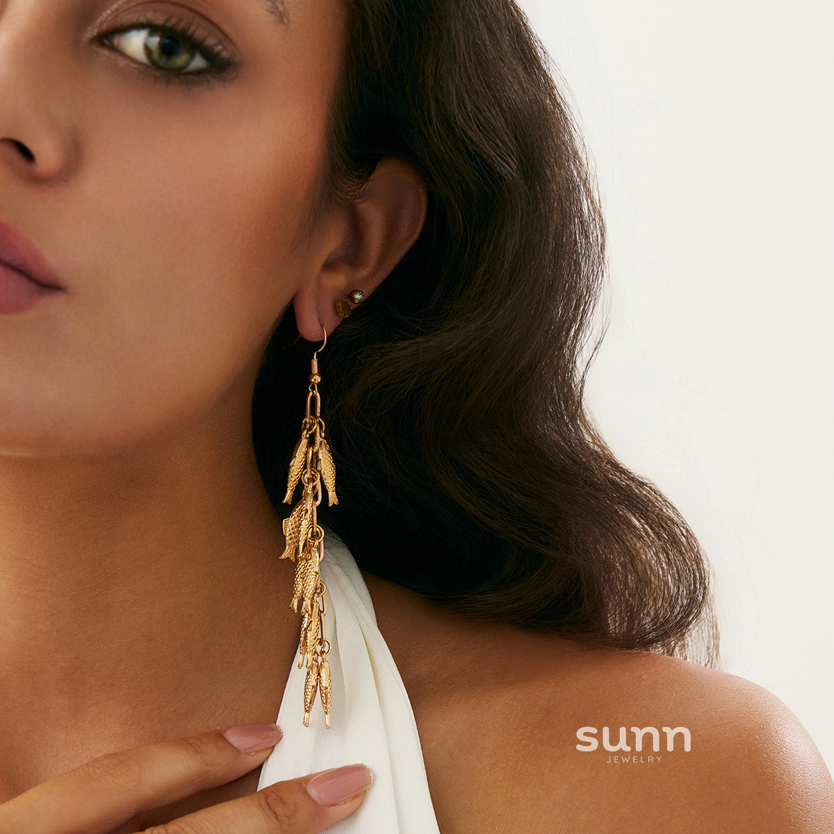 Danielle Ocean Pearl Dangle Earrings [BS2KCCOU]
