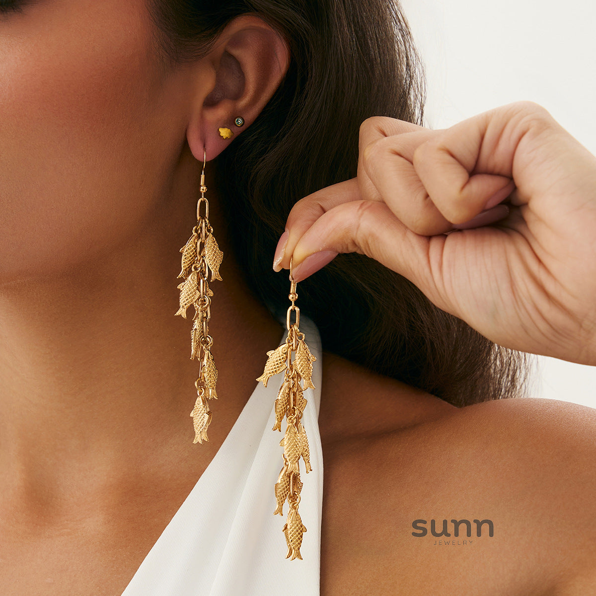 Danielle Ocean Pearl Dangle Earrings [P9RXUAHP]