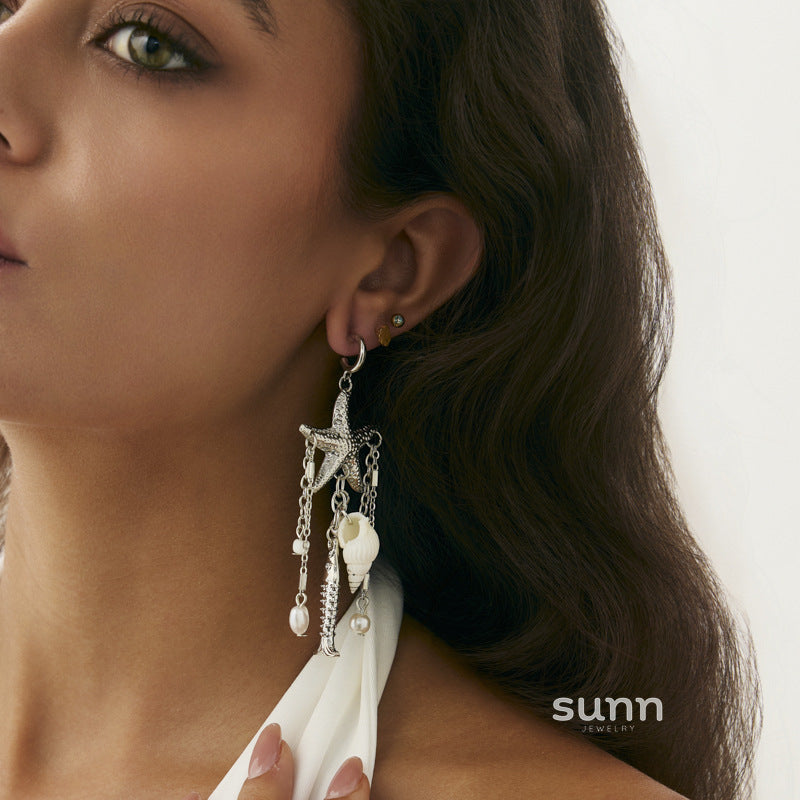 Danielle Ocean Pearl Dangle Earrings [BAVQ8I94]