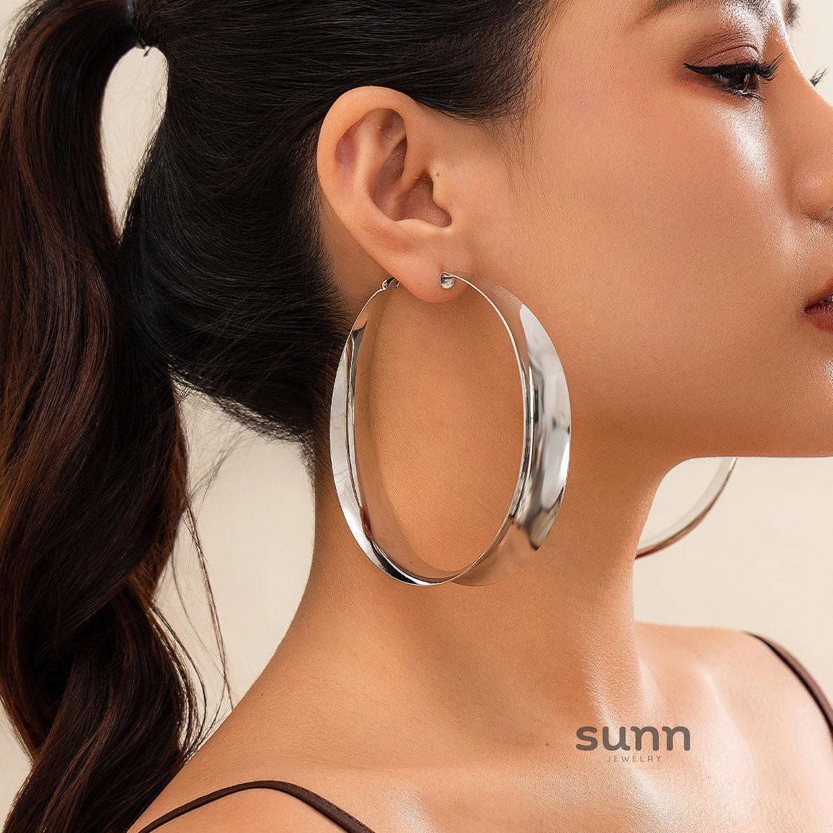 Danielle Shiny Geometric Hoops [6U2UXU6W]