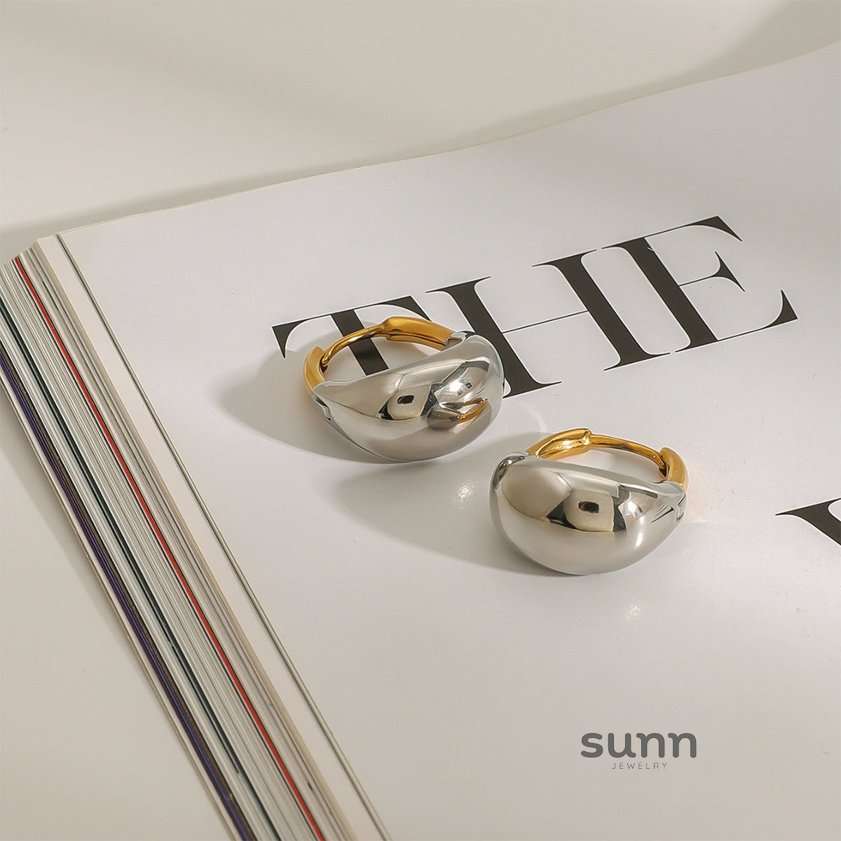 Danni Modern Geometric Hoops [W9C338NR]