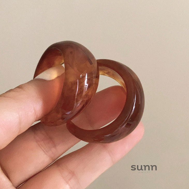 Danni Round Statement Earrings [P6KS70HC]