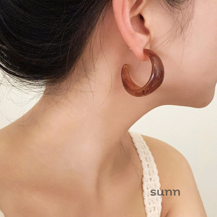 Danni Round Statement Earrings [P8XDHUUZ]