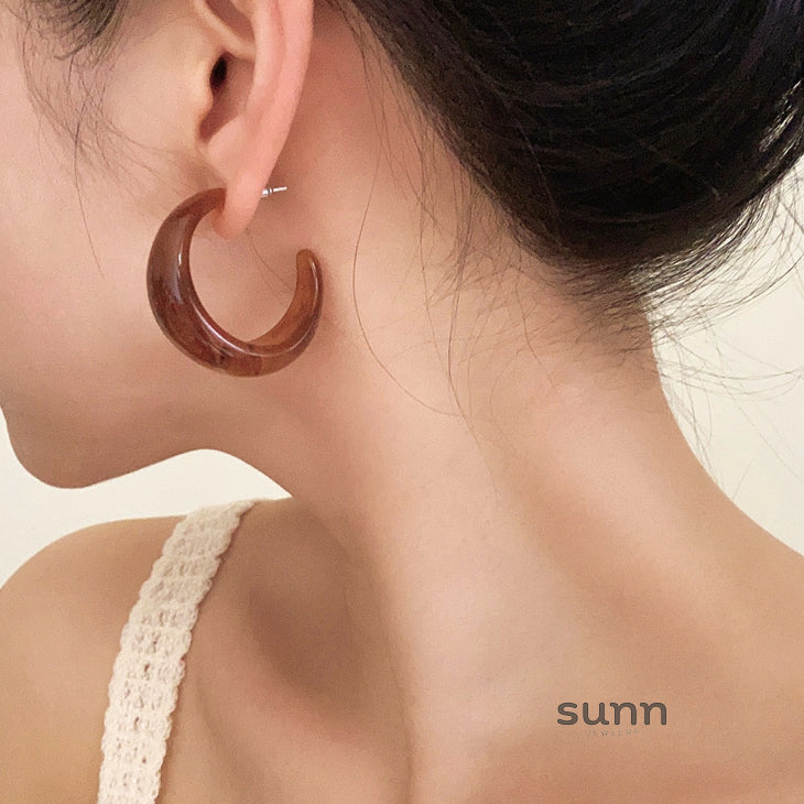Danni Round Statement Earrings [YDPDR43V]